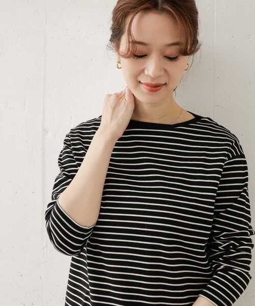 URBAN RESEARCH DOORS(アーバンリサーチドアーズ)の「スムースボーダープルオーバー(Tシャツ/カットソー・レディース・ホワイト系その他/ブラック系その他・ONE)」の8枚目の写真
