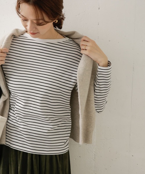 URBAN RESEARCH DOORS(アーバンリサーチドアーズ)の「スムースボーダープルオーバー(Tシャツ/カットソー・レディース・ホワイト系その他/ブラック系その他・ONE)」の15枚目の写真