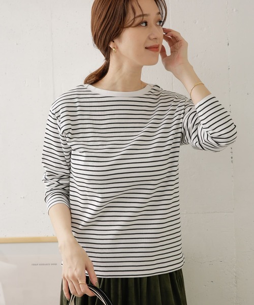URBAN RESEARCH DOORS(アーバンリサーチドアーズ)の「スムースボーダープルオーバー(Tシャツ/カットソー・レディース・ホワイト系その他/ブラック系その他・ONE)」の17枚目の写真