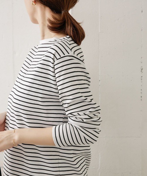 URBAN RESEARCH DOORS(アーバンリサーチドアーズ)の「スムースボーダープルオーバー(Tシャツ/カットソー・レディース・ホワイト系その他/ブラック系その他・ONE)」の18枚目の写真
