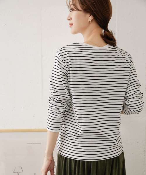 URBAN RESEARCH DOORS(アーバンリサーチドアーズ)の「スムースボーダープルオーバー(Tシャツ/カットソー・レディース・ホワイト系その他/ブラック系その他・ONE)」の19枚目の写真
