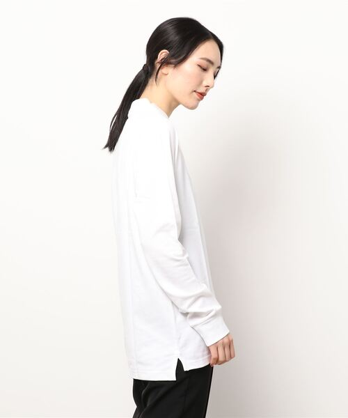 GIORDANO（ジョルダーノ）の「[ GIORDANO ] ストレッチロングスリーブライオン刺繍ポロシャツ（ポロシャツ・レディース・ホワイト/ブラック/ネイビー/カーキ/ダークオレンジ/グリーン・MEDIUM/LARGE/SMALL/X-LARGE/XX-LARGE）」の7枚目の写真