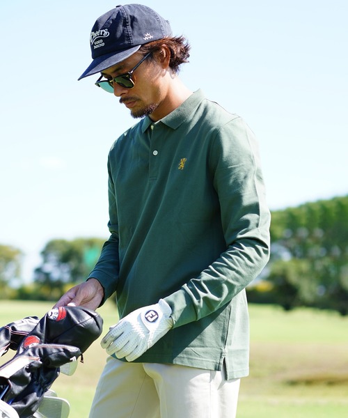 GIORDANO（ジョルダーノ）の「[ GIORDANO ] ストレッチロングスリーブライオン刺繍ポロシャツ（ポロシャツ・レディース・ホワイト/ブラック/ネイビー/カーキ/ダークオレンジ/グリーン・MEDIUM/LARGE/SMALL/X-LARGE/XX-LARGE）」の20枚目の写真