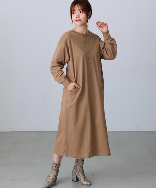 MILKFED.（ミルクフェド）の「ARCH LOGO 2WAY DRESS（ワンピース・レディース・オリーブ/ネイビー/ベージュ・ONE SIZE）」の14枚目の写真