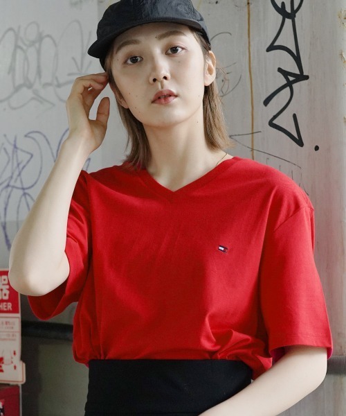 TOMMY HILFIGER（トミーヒルフィガー）の「TOMMY HILFIGER/トミー ヒルフィガー Tシャツ カットソー 半袖（Tシャツ/カットソー・メンズ・レッド/ブラック/グレー/ネイビー/ホワイト・SMALL/LARGE/MEDIUM/X-LARGE/XX-LARGE）」の5枚目の写真