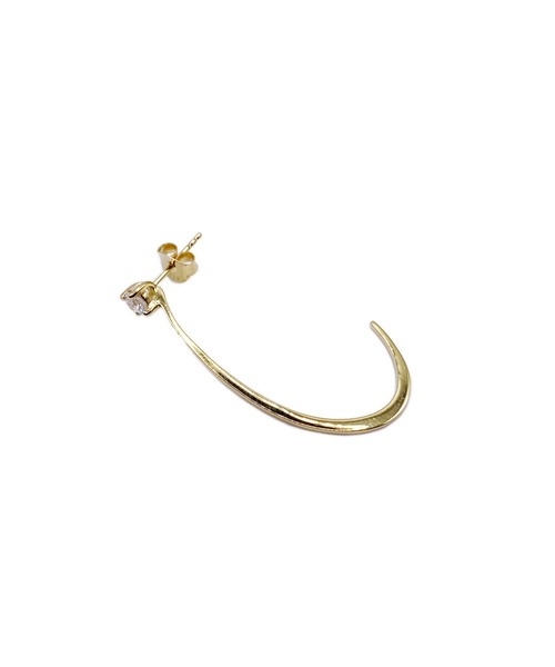 Blanche(ブランシュ)の「Blanche ブランシュ フープデザインクリアストーンピアス Rouje(ルージュ) GOLD(ピアス(両耳用)・レディース・ゴールド・FREE)」の2枚目の写真