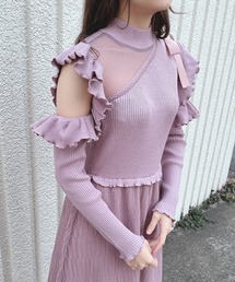 【Swankiss】新品未着用 JF bycolor lase O/P ピンク Swankiss（スワンキス）の「JF bycolor lase O/P（ワンピース