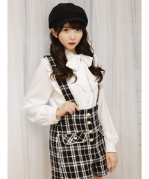 Ank Rouge | ビジューボタンリボンタイブラウス(シャツ/ブラウス)