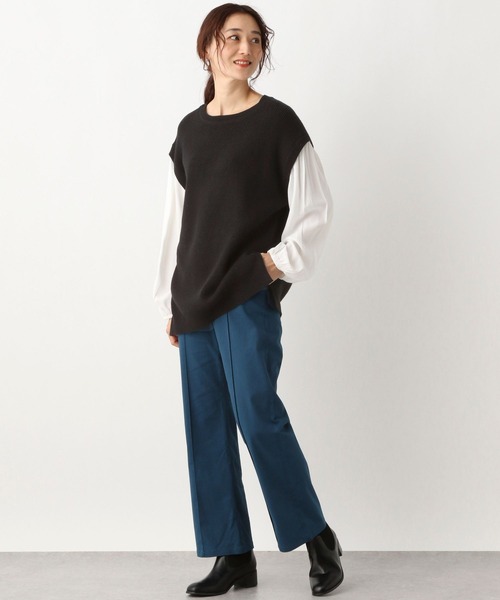 LEPSIM（レプシィム）の「9ゲージフハクコンビニットプルオーバー2　259457（ニット/セーター・レディース・ブラック/グレー/グレイッシュベージュ・FREE）」の4枚目の写真