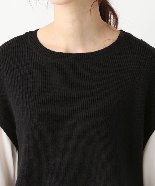 LEPSIM（レプシィム）の「9ゲージフハクコンビニットプルオーバー2　259457（ニット/セーター・レディース・ブラック/グレー/グレイッシュベージュ・FREE）」の10枚目の写真