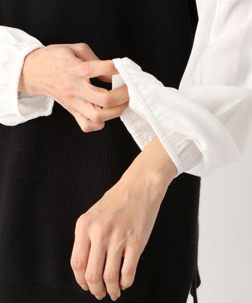 LEPSIM（レプシィム）の「9ゲージフハクコンビニットプルオーバー2　259457（ニット/セーター・レディース・ブラック/グレー/グレイッシュベージュ・FREE）」の12枚目の写真