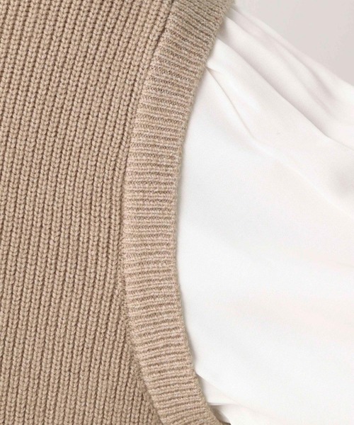 LEPSIM（レプシィム）の「9ゲージフハクコンビニットプルオーバー2　259457（ニット/セーター・レディース・ブラック/グレー/グレイッシュベージュ・FREE）」の16枚目の写真