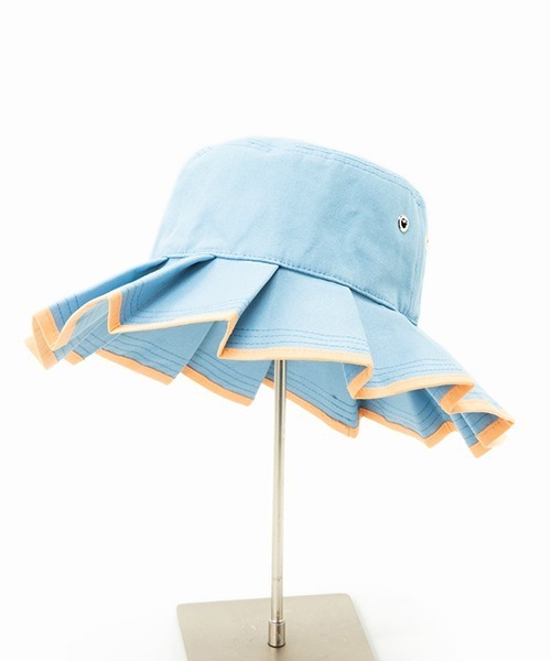 Casselini（キャセリーニ）の「Casselini(キャセリーニ)プリーツバケットハット（ハット・レディース・ブラック/サックスブルー/アイボリー・FREE）」の15枚目の写真