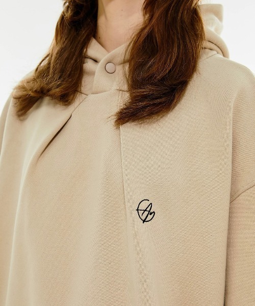 ANOTHERYOUTH（アナザーユース）の「【ANOTHERYOUTH/アナザーユース】heavy cotton hoodie/ヘビーコットン フーディ パーカー オーバーサイズフーディ スウェットセットアップ（パーカー・メンズ・ベージュ/グレー・ONE SIZE）」の5枚目の写真