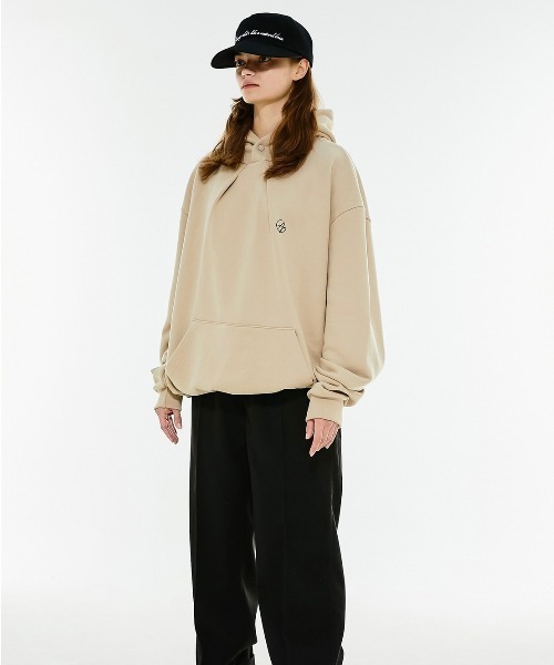 ANOTHERYOUTH（アナザーユース）の「【ANOTHERYOUTH/アナザーユース】heavy cotton hoodie/ヘビーコットン フーディ パーカー オーバーサイズフーディ スウェットセットアップ（パーカー・メンズ・ベージュ/グレー・ONE SIZE）」の19枚目の写真