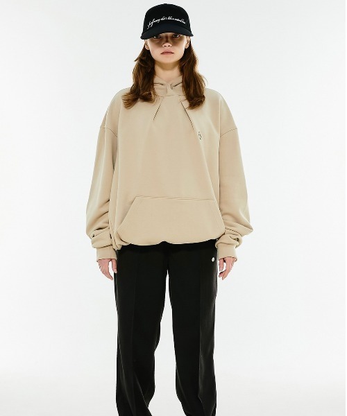 ANOTHERYOUTH（アナザーユース）の「【ANOTHERYOUTH/アナザーユース】heavy cotton hoodie/ヘビーコットン フーディ パーカー オーバーサイズフーディ スウェットセットアップ（パーカー・メンズ・ベージュ/グレー・ONE SIZE）」の7枚目の写真