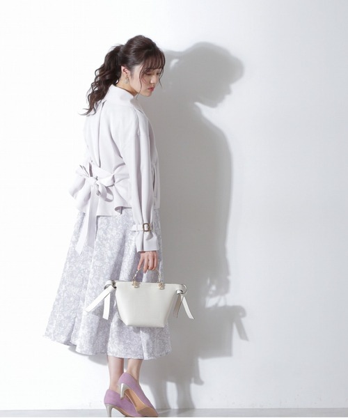 PROPORTION BODY DRESSING（プロポーションボディドレッシング）の「ショートトレンチ / 1212155202（テーラードジャケット・レディース・グレー/ピンク/オフホワイト・SMALL/MEDIUM）」の8枚目の写真