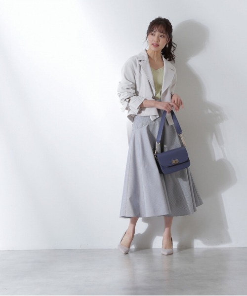 PROPORTION BODY DRESSING（プロポーションボディドレッシング）の「ショートトレンチ / 1212155202（テーラードジャケット・レディース・グレー/ピンク/オフホワイト・SMALL/MEDIUM）」の5枚目の写真