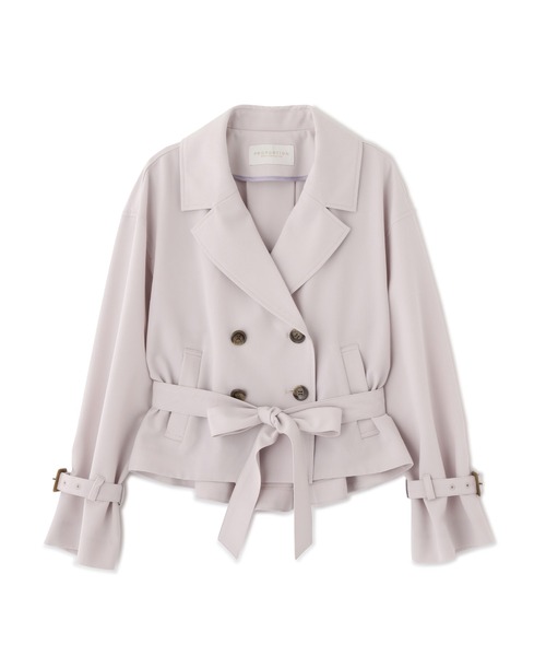 PROPORTION BODY DRESSING（プロポーションボディドレッシング）の「ショートトレンチ / 1212155202（テーラードジャケット・レディース・グレー/ピンク/オフホワイト・SMALL/MEDIUM）」の15枚目の写真