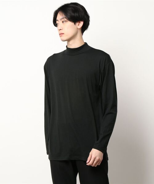 BACK NUMBER（バックナンバー）の「【BACK NUMBER】切替モックネックレイヤード（アンサンブル・メンズ・チャコールグレー×ブラック/ブラック×グレー/グレー・XL/M/L）」の5枚目の写真