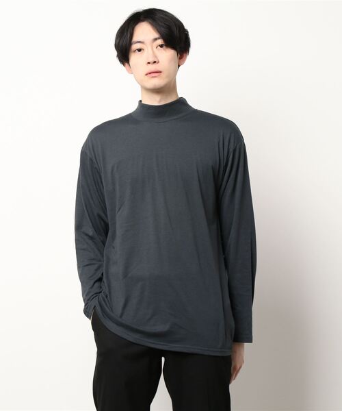 BACK NUMBER（バックナンバー）の「【BACK NUMBER】切替モックネックレイヤード（アンサンブル・メンズ・チャコールグレー×ブラック/ブラック×グレー/グレー・XL/M/L）」の7枚目の写真