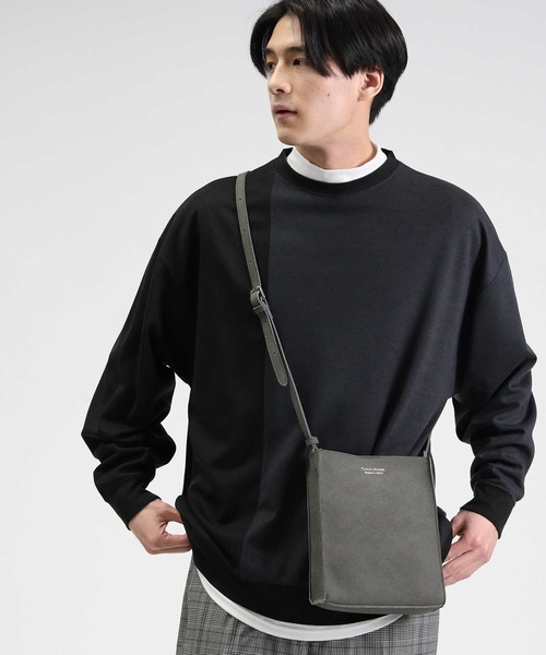 BACK NUMBER（バックナンバー）の「【BACK NUMBER】切替モックネックレイヤード（アンサンブル・メンズ・チャコールグレー×ブラック/ブラック×グレー/グレー・XL/M/L）」の3枚目の写真