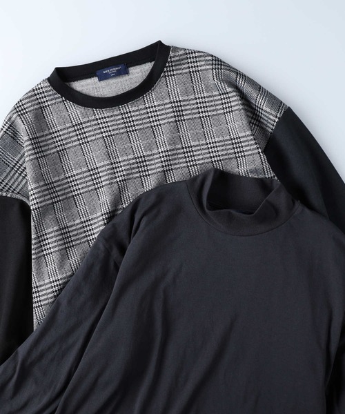 BACK NUMBER（バックナンバー）の「【BACK NUMBER】切替モックネックレイヤード（アンサンブル・メンズ・チャコールグレー×ブラック/ブラック×グレー/グレー・XL/M/L）」の10枚目の写真