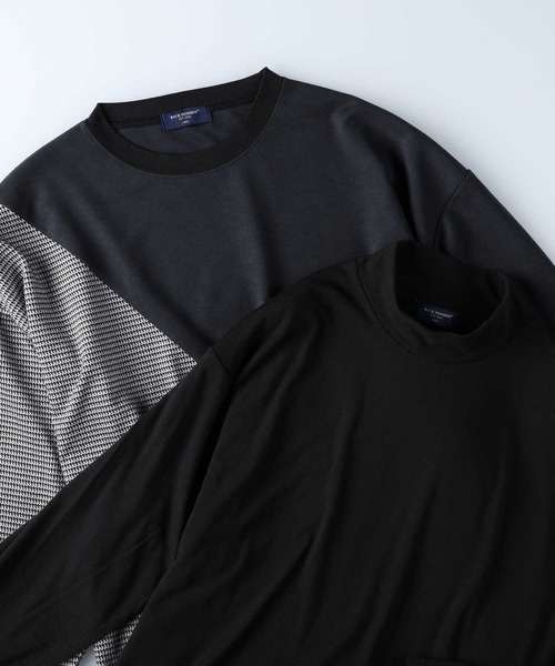 BACK NUMBER（バックナンバー）の「【BACK NUMBER】切替モックネックレイヤード（アンサンブル・メンズ・チャコールグレー×ブラック/ブラック×グレー/グレー・XL/M/L）」の11枚目の写真