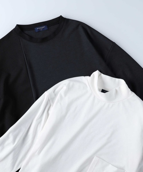 BACK NUMBER（バックナンバー）の「【BACK NUMBER】切替モックネックレイヤード（アンサンブル・メンズ・チャコールグレー×ブラック/ブラック×グレー/グレー・XL/M/L）」の12枚目の写真