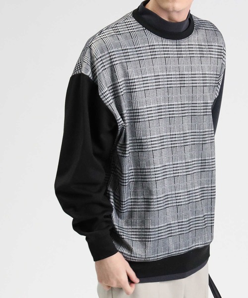 BACK NUMBER（バックナンバー）の「【BACK NUMBER】切替モックネックレイヤード（アンサンブル・メンズ・チャコールグレー×ブラック/ブラック×グレー/グレー・XL/M/L）」の14枚目の写真