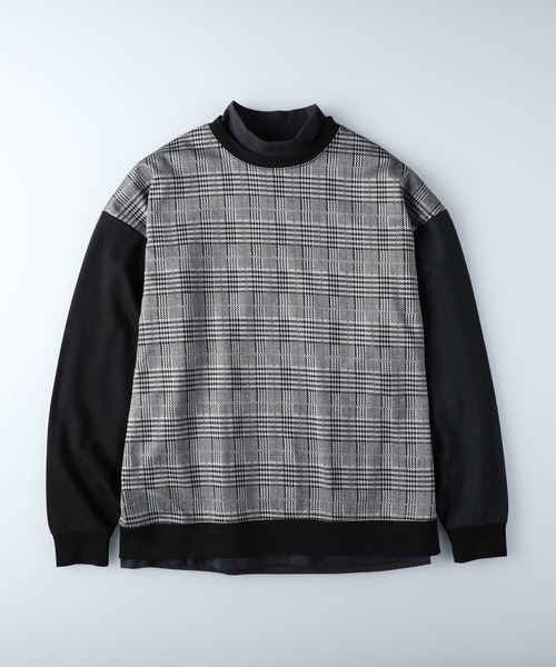 BACK NUMBER（バックナンバー）の「【BACK NUMBER】切替モックネックレイヤード（アンサンブル・メンズ・チャコールグレー×ブラック/ブラック×グレー/グレー・XL/M/L）」の15枚目の写真