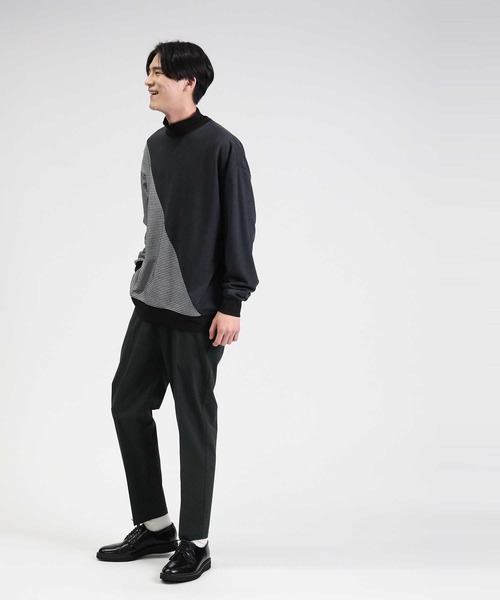 BACK NUMBER（バックナンバー）の「【BACK NUMBER】切替モックネックレイヤード（アンサンブル・メンズ・チャコールグレー×ブラック/ブラック×グレー/グレー・XL/M/L）」の17枚目の写真