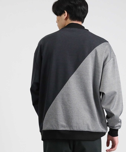 BACK NUMBER（バックナンバー）の「【BACK NUMBER】切替モックネックレイヤード（アンサンブル・メンズ・チャコールグレー×ブラック/ブラック×グレー/グレー・XL/M/L）」の18枚目の写真