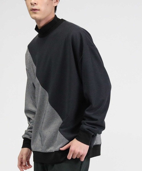 BACK NUMBER（バックナンバー）の「【BACK NUMBER】切替モックネックレイヤード（アンサンブル・メンズ・チャコールグレー×ブラック/ブラック×グレー/グレー・XL/M/L）」の19枚目の写真