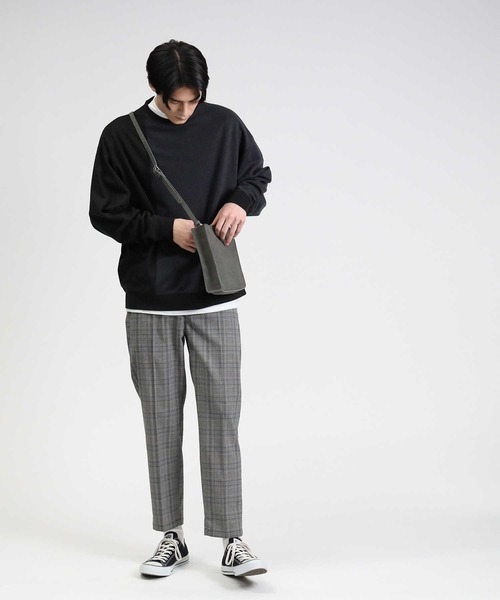 BACK NUMBER（バックナンバー）の「【BACK NUMBER】切替モックネックレイヤード（アンサンブル・メンズ・チャコールグレー×ブラック/ブラック×グレー/グレー・XL/M/L）」の22枚目の写真