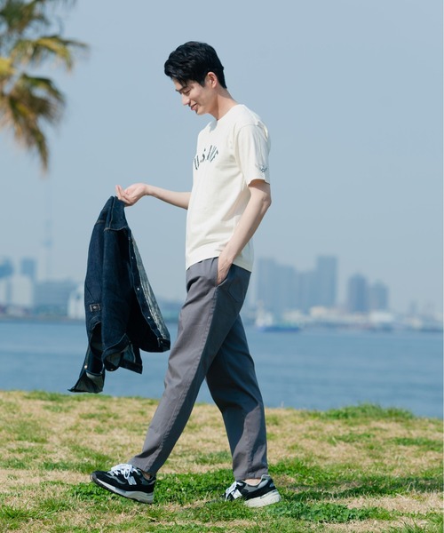 Blue Standard （ブルースタンダード）の「【BLUE STANDARD/ブルースタンダード】汗染みの目立ちにくいTシャツ ZEROSTAIN スラブプリントＴシャツ（Tシャツ/カットソー・メンズ・ブルー系その他/グリーン系その他/オフホワイト/カーキ/ブラック系その他/ネイビー/ブラック/アイボリー・MEDIUM/X-LARGE/LARGE/SMALL）」の10枚目の写真