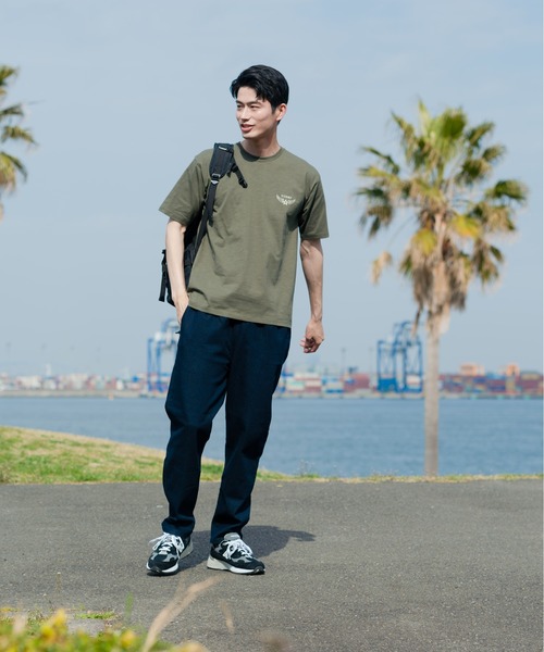 Blue Standard （ブルースタンダード）の「【BLUE STANDARD/ブルースタンダード】汗染みの目立ちにくいTシャツ ZEROSTAIN スラブプリントＴシャツ（Tシャツ/カットソー・メンズ・ブルー系その他/グリーン系その他/オフホワイト/カーキ/ブラック系その他/ネイビー/ブラック/アイボリー・MEDIUM/X-LARGE/LARGE/SMALL）」の14枚目の写真