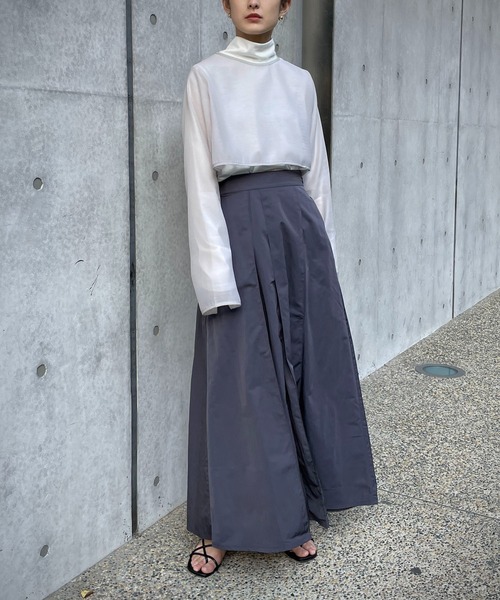 &g'aime(アンジェム)の「【&g'aime】シアーレイヤードトップス/2piece(シャツ/ブラウス・レディース・ブラック/ライトグリーン/グレイッシュベージュ・FREE)」の21枚目の写真
