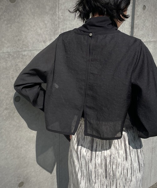 &g'aime(アンジェム)の「【&g'aime】シアーレイヤードトップス/2piece(シャツ/ブラウス・レディース・ブラック/ライトグリーン/グレイッシュベージュ・FREE)」の12枚目の写真