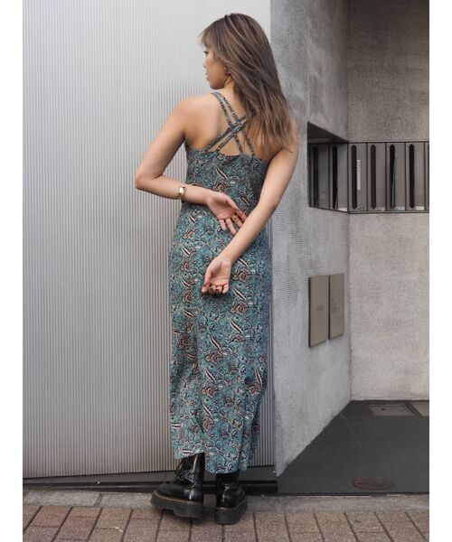 EVRIS（エヴリス）の「Oriental Flowerワンピース（ワンピース・レディース・ホワイト/オレンジ/グリーン・FREE）」の14枚目の写真