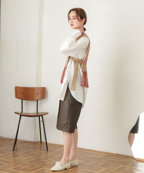 SENSE OF PLACE by URBAN RESEARCH（センスオブプレイスバイアーバンリサーチ）の「ジャガードフリンジベスト（ベスト・レディース・レッド系その他/ブラック系その他・ONE）」の18枚目の写真