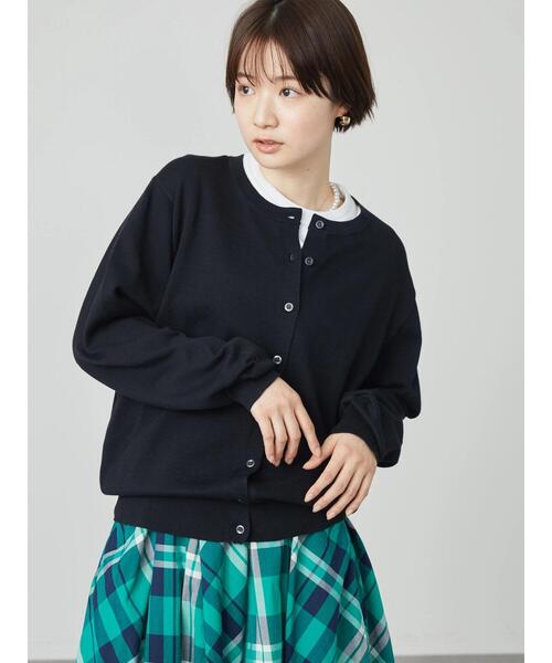 AMERICAN HOLIC(アメリカンホリック)の「クルーネックニットカーディガン(カーディガン/ボレロ・レディース・ブラック/アイボリー/レッド/ブルー・L/M)」の6枚目の写真