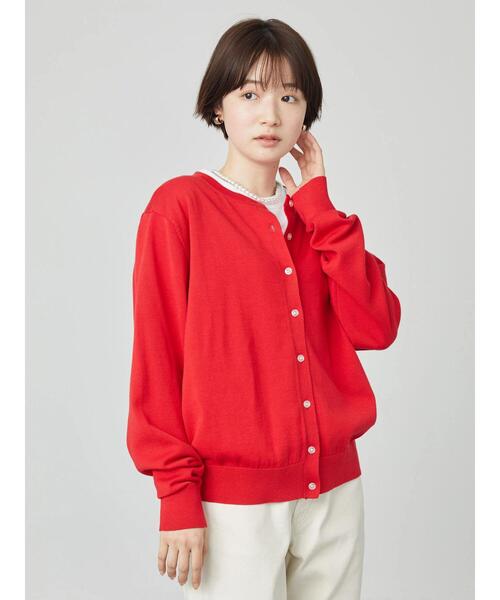 AMERICAN HOLIC(アメリカンホリック)の「クルーネックニットカーディガン(カーディガン/ボレロ・レディース・ブラック/アイボリー/レッド/ブルー・L/M)」の9枚目の写真