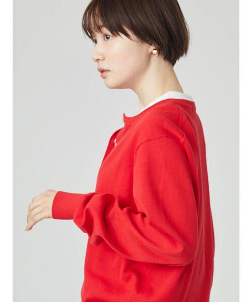 AMERICAN HOLIC(アメリカンホリック)の「クルーネックニットカーディガン(カーディガン/ボレロ・レディース・ブラック/アイボリー/レッド/ブルー・L/M)」の10枚目の写真