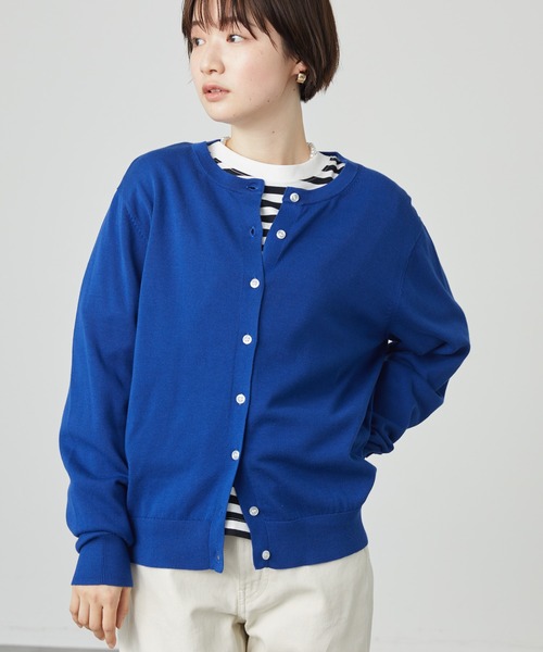 AMERICAN HOLIC(アメリカンホリック)の「クルーネックニットカーディガン(カーディガン/ボレロ・レディース・ブラック/アイボリー/レッド/ブルー・L/M)」の3枚目の写真