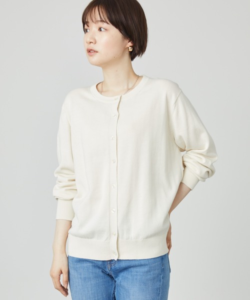 AMERICAN HOLIC(アメリカンホリック)の「クルーネックニットカーディガン(カーディガン/ボレロ・レディース・ブラック/アイボリー/レッド/ブルー・L/M)」の1枚目の写真