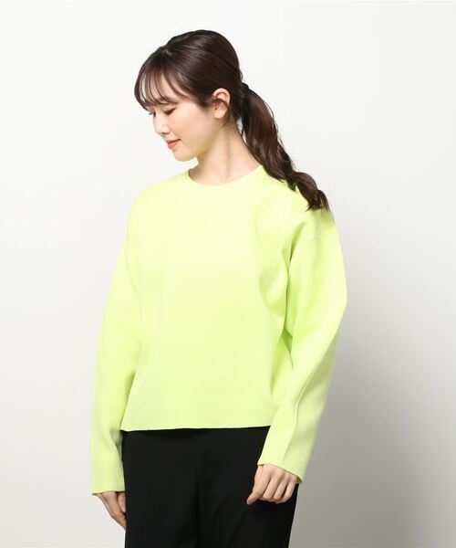 DROIT BELLO(ドロイトベロ)の「DROIT BELLO(ドロイトベロ)クルーネックニット(ニット/セーター・レディース・グレー/ライム/グリーン/ブルー・FREE)」の3枚目の写真