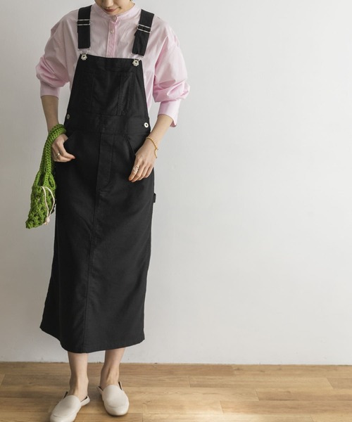 URBAN RESEARCH(アーバンリサーチ)の「ジャンパースカート(ワンピース・レディース・ホワイト系その他/ブラック・FREE)」の3枚目の写真