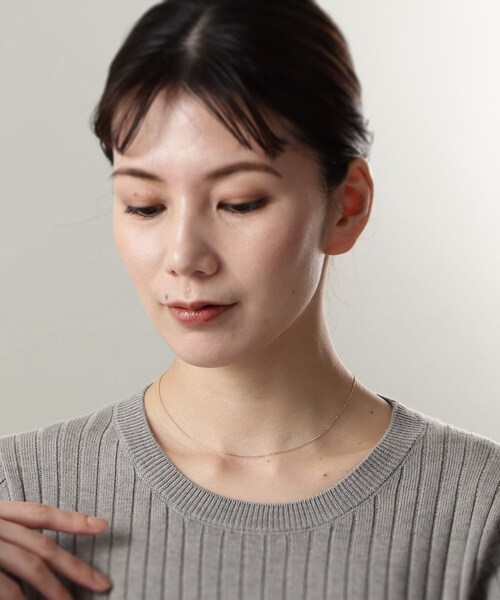 K18YG ミラーカットチェーンネックレス K18YG ミラーカットチェーン ネックレス（261052） ｜ women