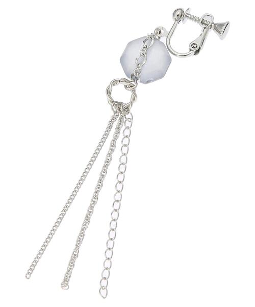 earth music&ecology(アースミュージックアンドエコロジー)の「マットカラーフリンジイヤリング(イヤリング・レディース・クリア/ブルーグレー・FREE)」の7枚目の写真